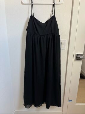 Abercrombie & Fitch Black Maxi Dress with Spaghetti Straps